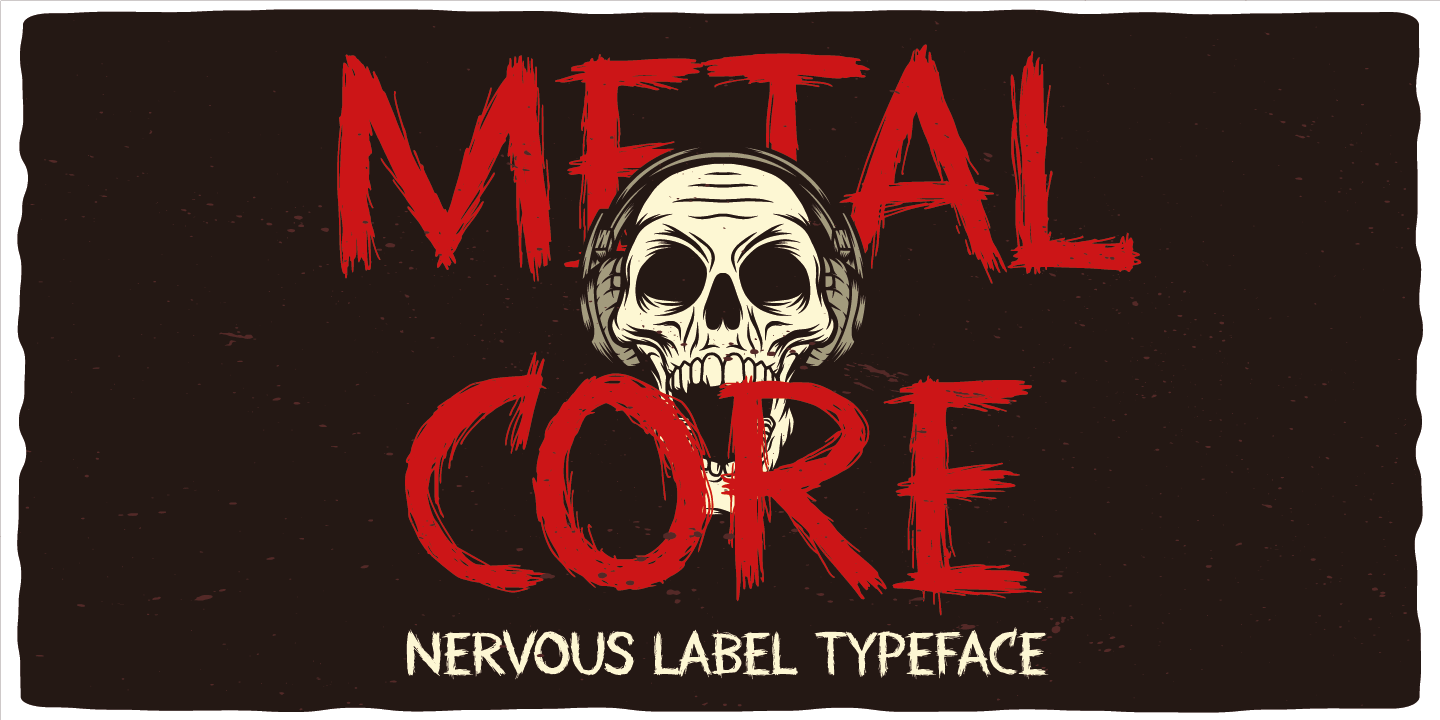 Przykład czcionki Metal Core